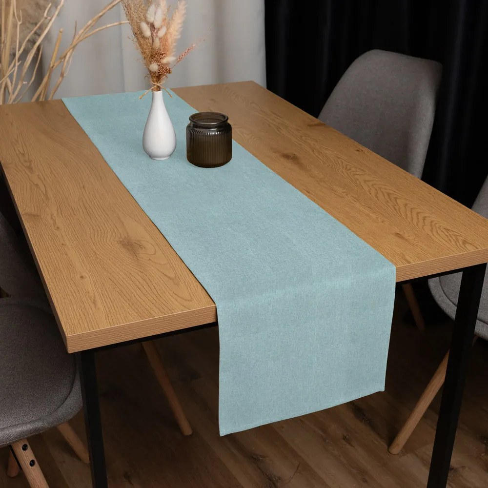 Biante Dekoračný behúň na stôl BKW-212 Mätovo zelený žíhaný 35x160 cm