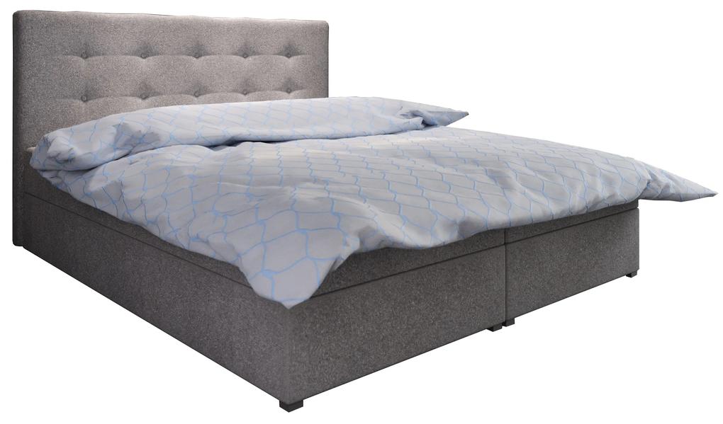 Manželská posteľ Boxspring 140 cm Fade 1 (sivá) (s matracom a úložným priestorom). Vlastná spoľahlivá doprava až k Vám domov. 1046474