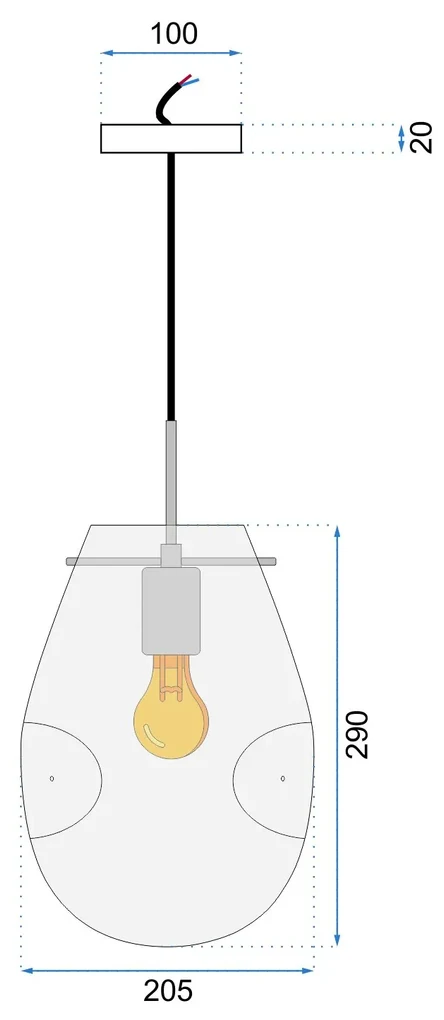 Toolight - Škandidávske závesné svietidlo APP329-1CP, strieborná, OSW-00329