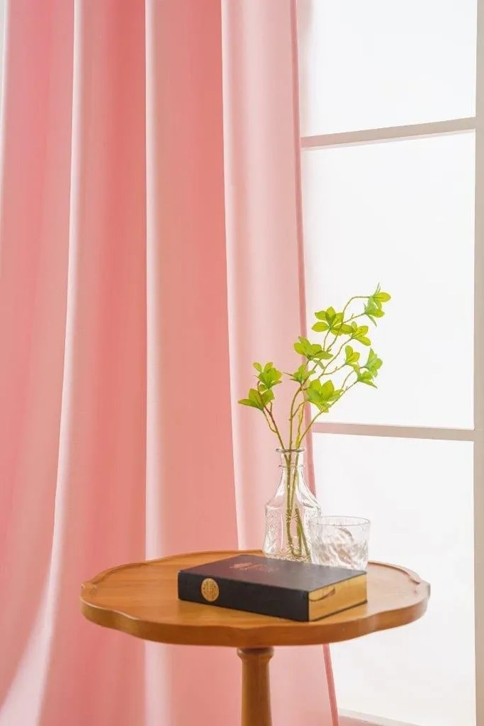 Záves OXFORD LIGHT 140x250 cm, ružový Zavesenie: Kovové krúžky