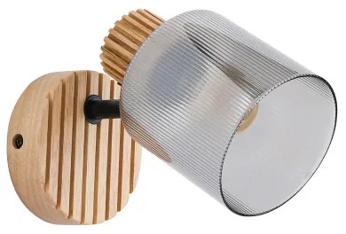 Brilagi - Nástenné bodové svietidlo HYGGE 1xE14/15W/230V drevené/dymové