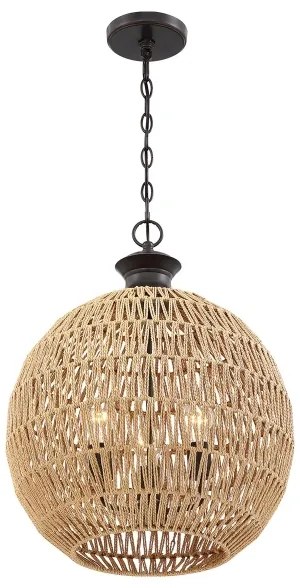 Quoizel QZ-CASABLANCA-3P-PBZ - Závesný luster na reťazi CASABLANCA 3xE27/60W/230V