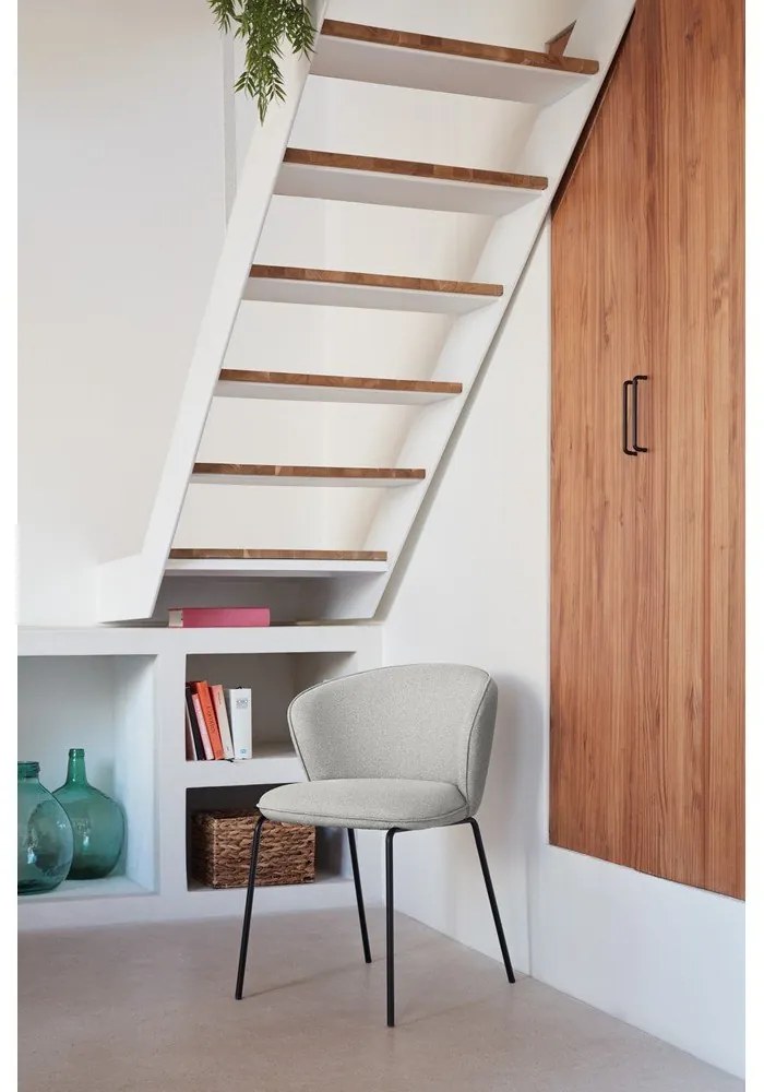 Svetlosivé čalúnené jedálenské kreslá v súprave 2 ks Add – Teulat