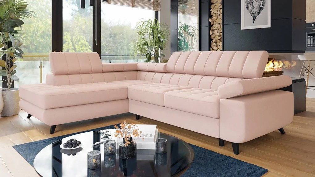 Rohová pohovka Elsie Premium, Dostupné poťahy: Zoya 03, Strana: ľavá