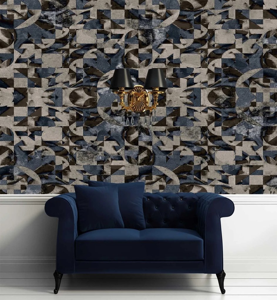 Gario Fototapeta Sivohnedá geometrická fantázia Materiál: Vliesová, Rozmery: 100 x 70 cm