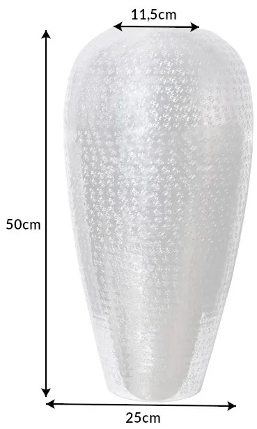 Váza Arga Orient 50cm strieborná