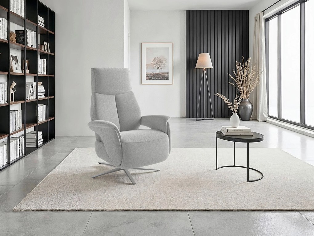 XXXLutz RELAXAČNÉ KRESLO, textil, strieborná Sit & More - Online Only obývacie izby - 000144035703