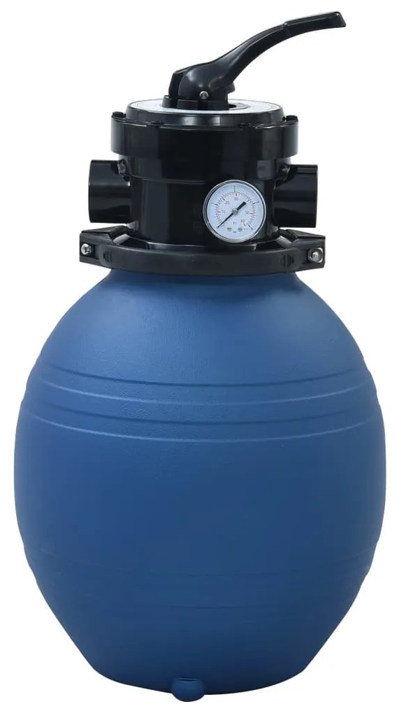 Bazénový pieskový filter so 4 polohovým ventilom modrý 300 mm