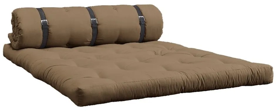 Rozkladacia pohovka s hnedým poťahom Karup Design Buckle Up Mocca