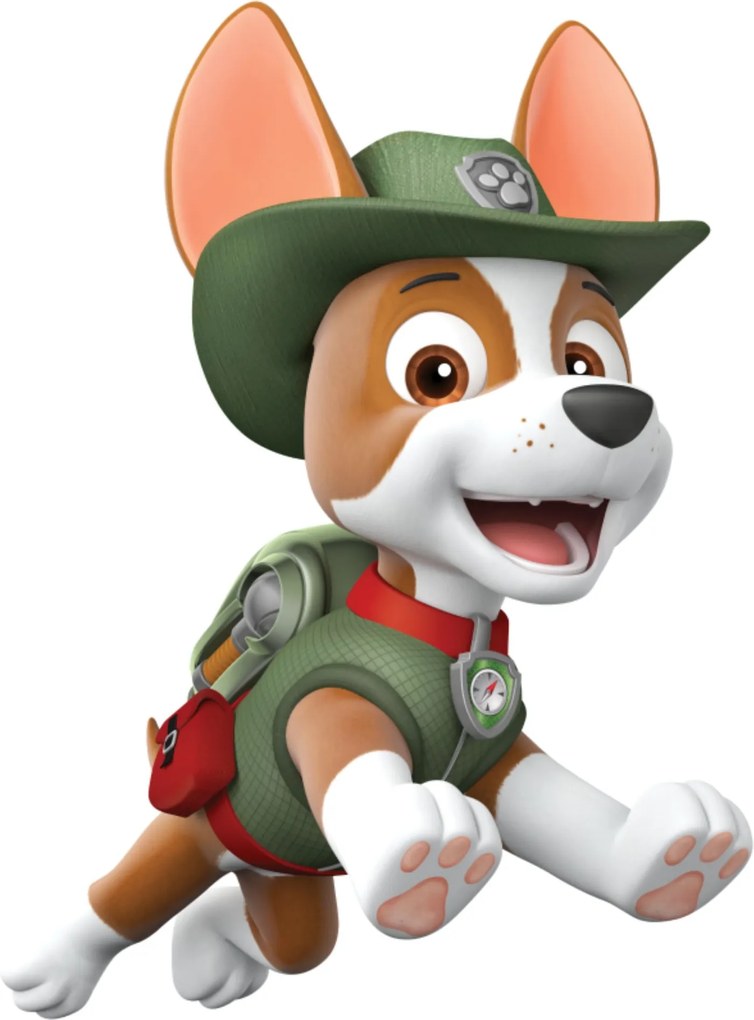 11 nálepiek 10x10cm • Paw Patrol - textilná nálepka na stenu