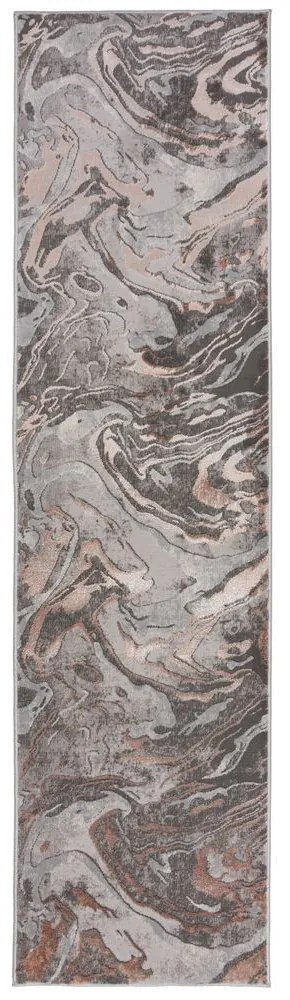 Behúň Eris Marbled Blush, 60x230, ružová, chodba / predsieň, Flair Rugs