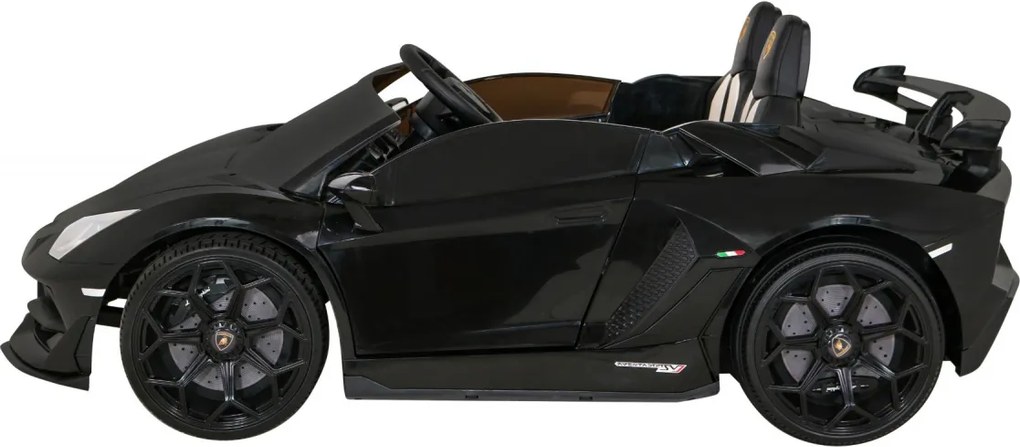 Ramiz Lamborghini SVJ DRIFT elektrické auto pre 2 deti čierne + funkcia driftu + diaľkové ovládanie + MP3 LED + pomalý štart