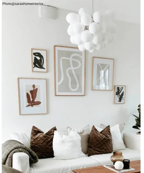 ByRydens 4200440-5002 - Luster na lanku GROSS 8xG9/4W/230V biela