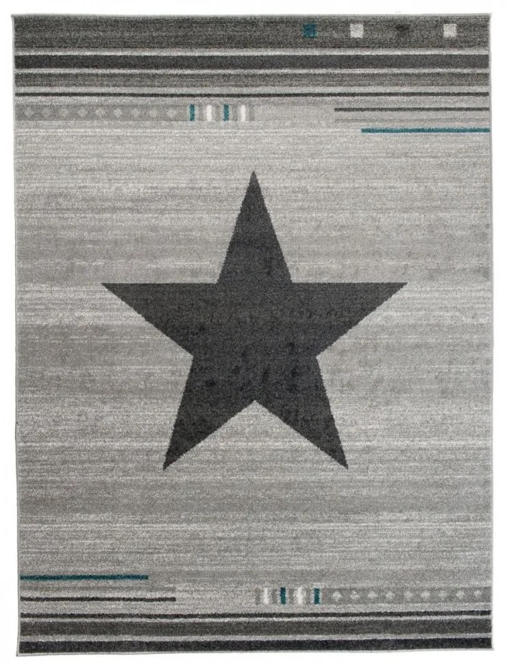 Kusový koberec Hviezda svetlo sivý, Velikosti 180x260cm