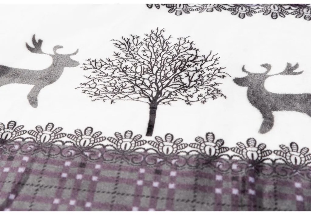 2x obliečky mikroplyš VIANOČNÉ SOBY sivé + plachta mikroplyš SOFT 180x200 cm svetlosivá