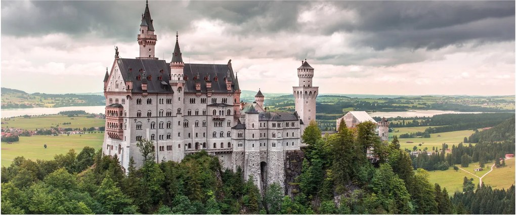 Obraz - Zámok na skalách (120x50 cm)