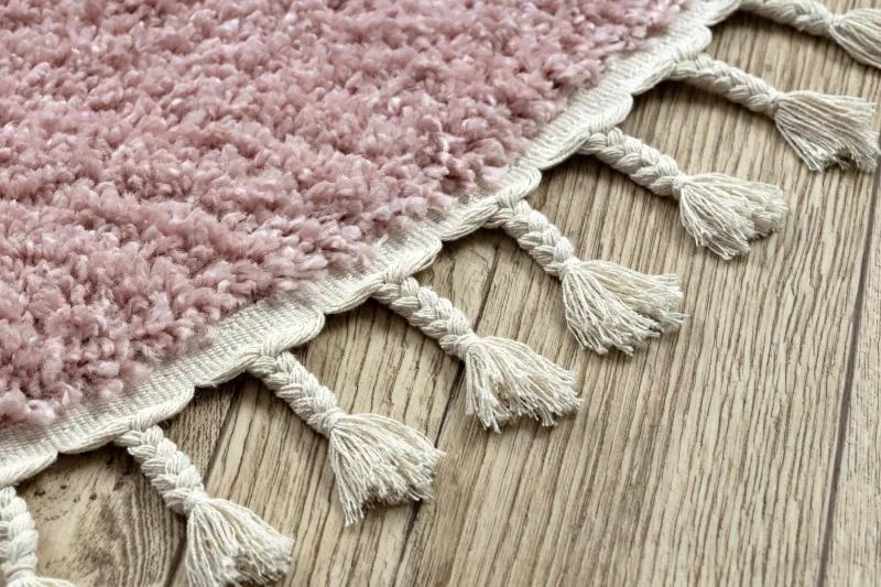 Dywany Łuszczów Kusový koberec Berber 9000 pink kruh - 160x160 (priemer) kruh cm