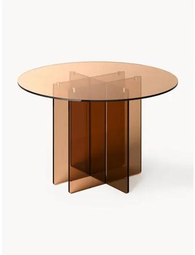 Okrúhly sklenený jedálenský stôl Anouk, Ø 120 cm