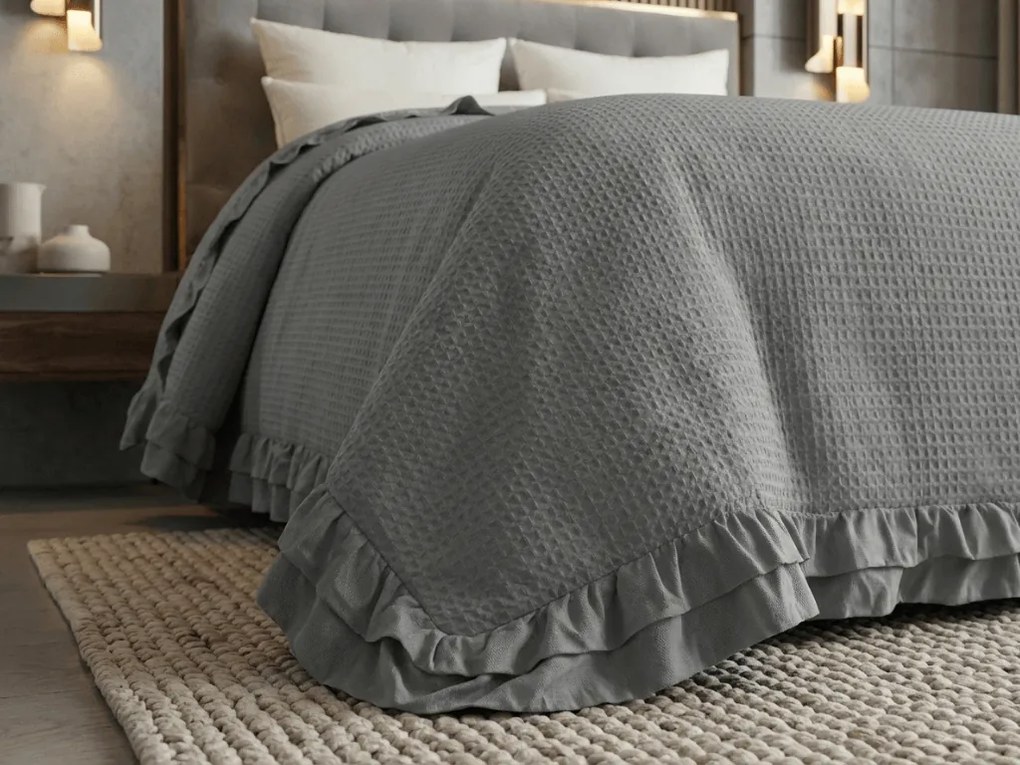 Prehoz na posteľ MONTEGO, sivý Rozmer: 170 x 210 cm