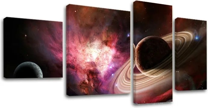 Obraz na plátne 4 dielny VESMÍR GA001E40