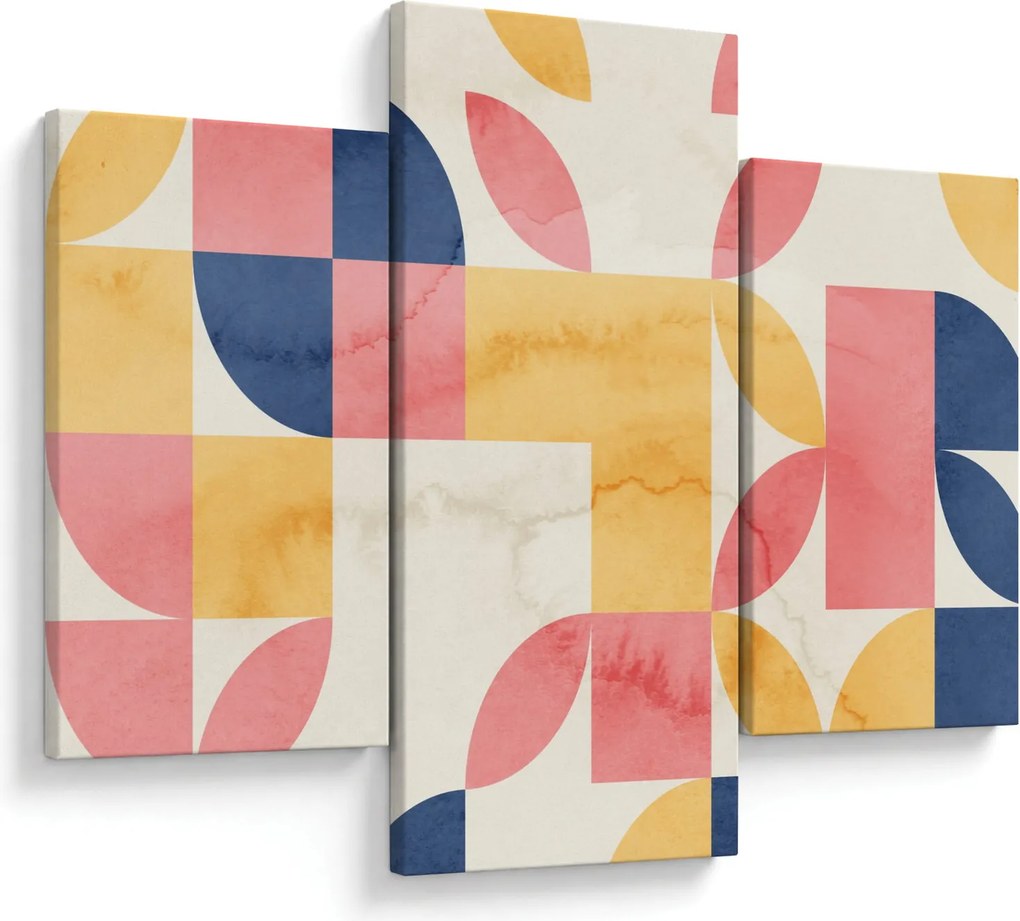 Obraz - Abstrakcia s retro vzormi (90x60 cm)