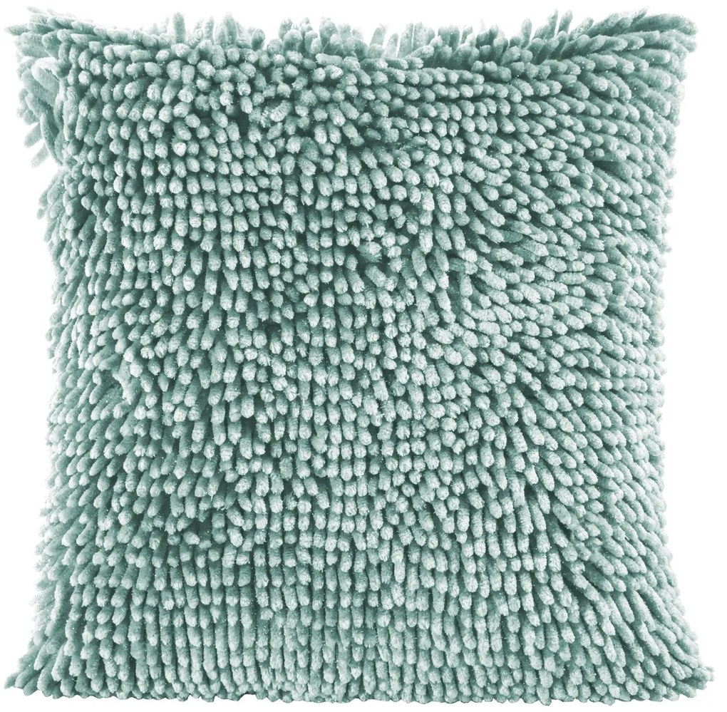 CHLPATÁ DEKORAČNÁ OBLIEČKA NA VANKÚŠ SHAGGY2 40X40 CM MÄTOVÁ