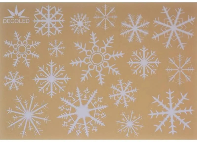 DECOLED Dekorativní polep do oken A4 vločky