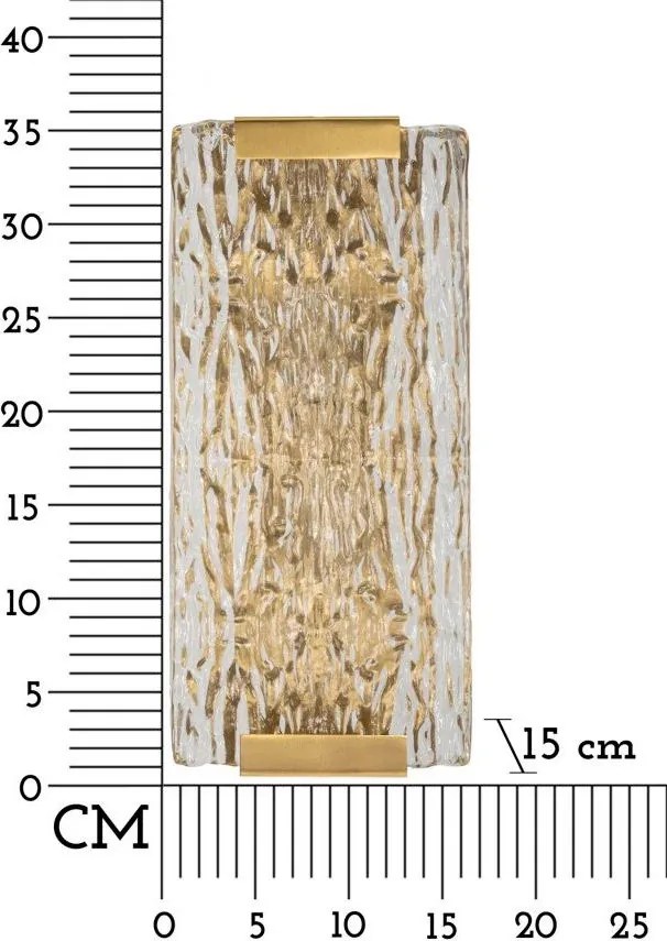 Sklenené nástenné svietidlo v zlatej farbe Oblin – Mauro Ferretti