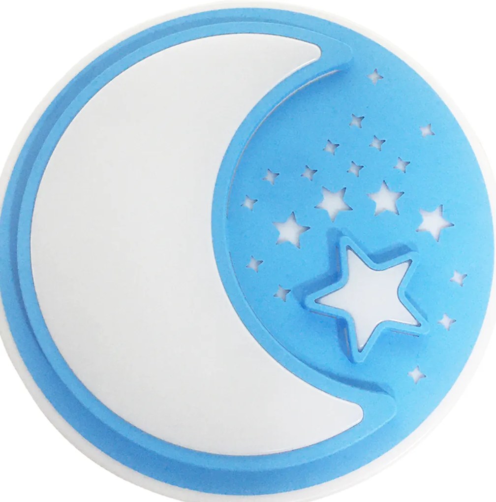 Detské stropné LED svietidlo Note, 1x LED 45w, 3000-6000k, bl, s ovládačom