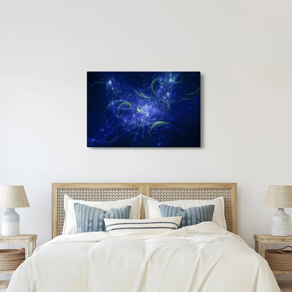 Obraz - modrá abstrakcia (90x60 cm)