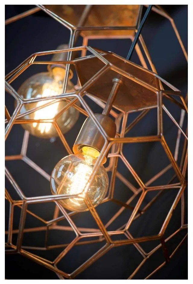 Hnedé závesné svietidlo s kovovým tienidlom ø 34 cm Marrakesh – it's about RoMi