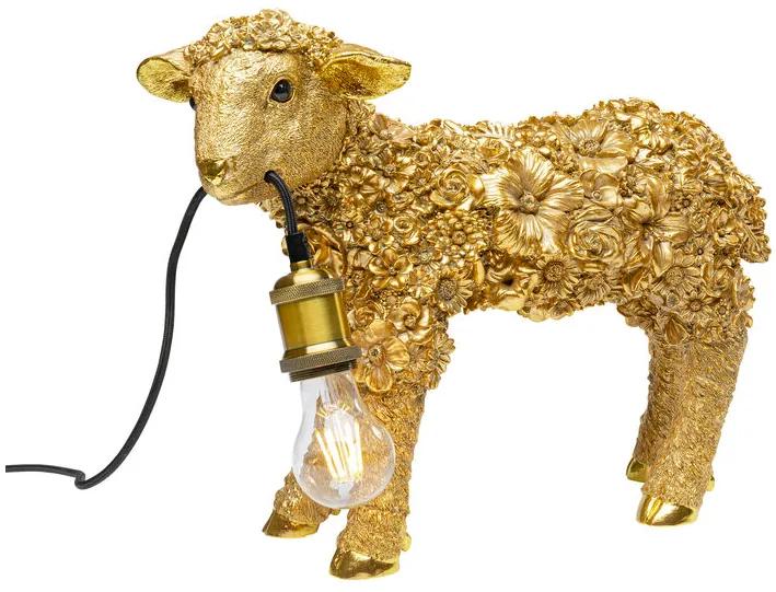 Animal Flower Sheep stolová lampa zlatá 36 cm