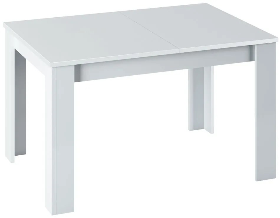 Rozkladací jedálenský stôl KENDRA; biely