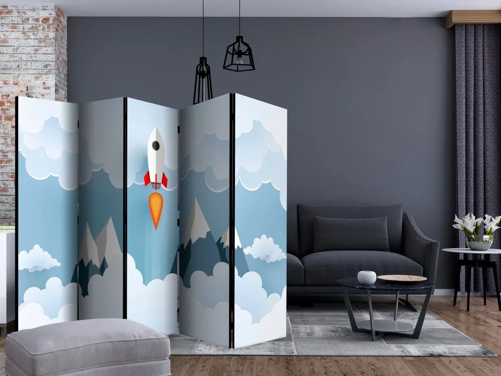 Artgeist Paraván - Rocket in the Clouds [Room Dividers]