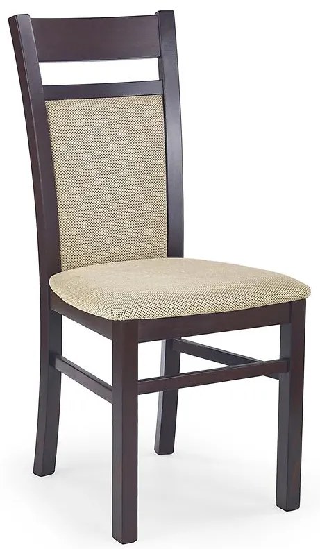 Stolička Gerard 2 drevo/tkanina tmavý orech/torent beige