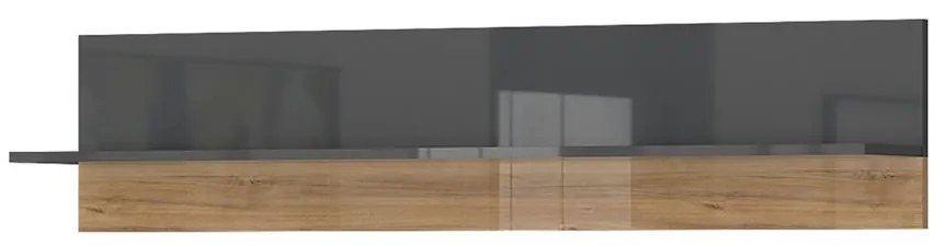 Polička Onyx VP128/ON lakované anthracite/pacific walnut