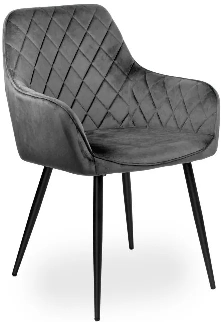 Jedálenská stolička HAVANA VELVET grafitová