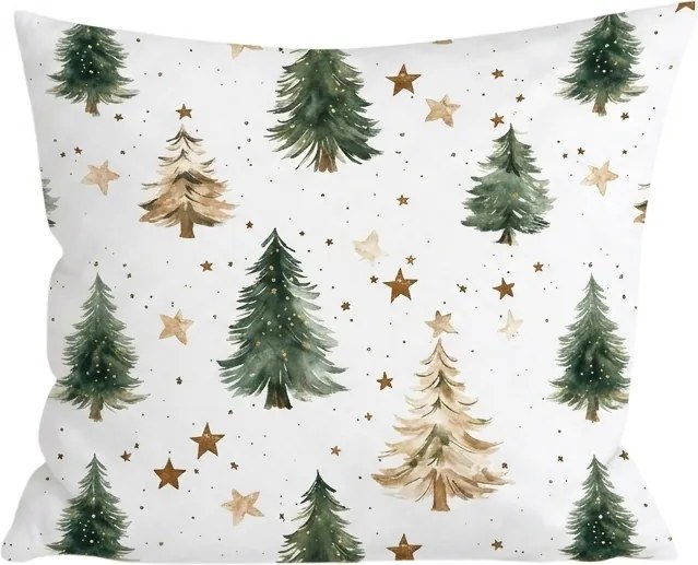 Bavlnená obliečka na vankúš CHRISTMAS FOREST 45x45 cm, farebný