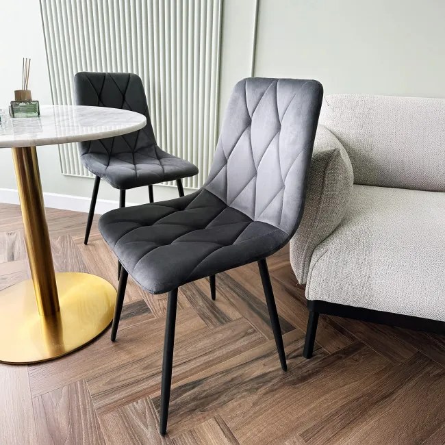 Jedálenská stolička MADISON zamatová, grafitová