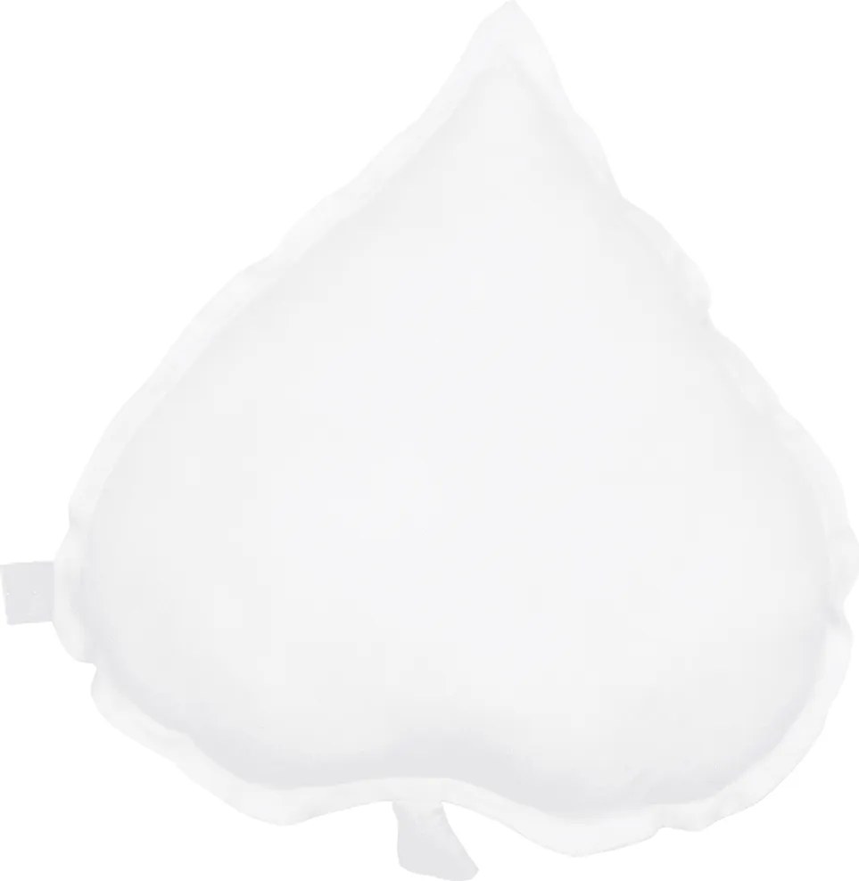 Ľanový vankúš lipový list biely 38×43 cm