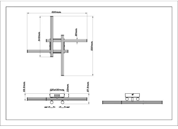 Globo 67346-24 - LED Stropné svietidlo KIRINA LED/24W/230V 4000K matný chróm