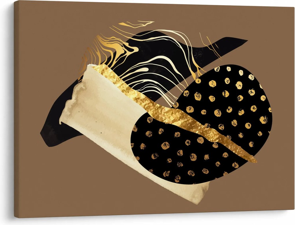 Obraz - Abstrakcia golden brown N⁰1 (70x50 cm)