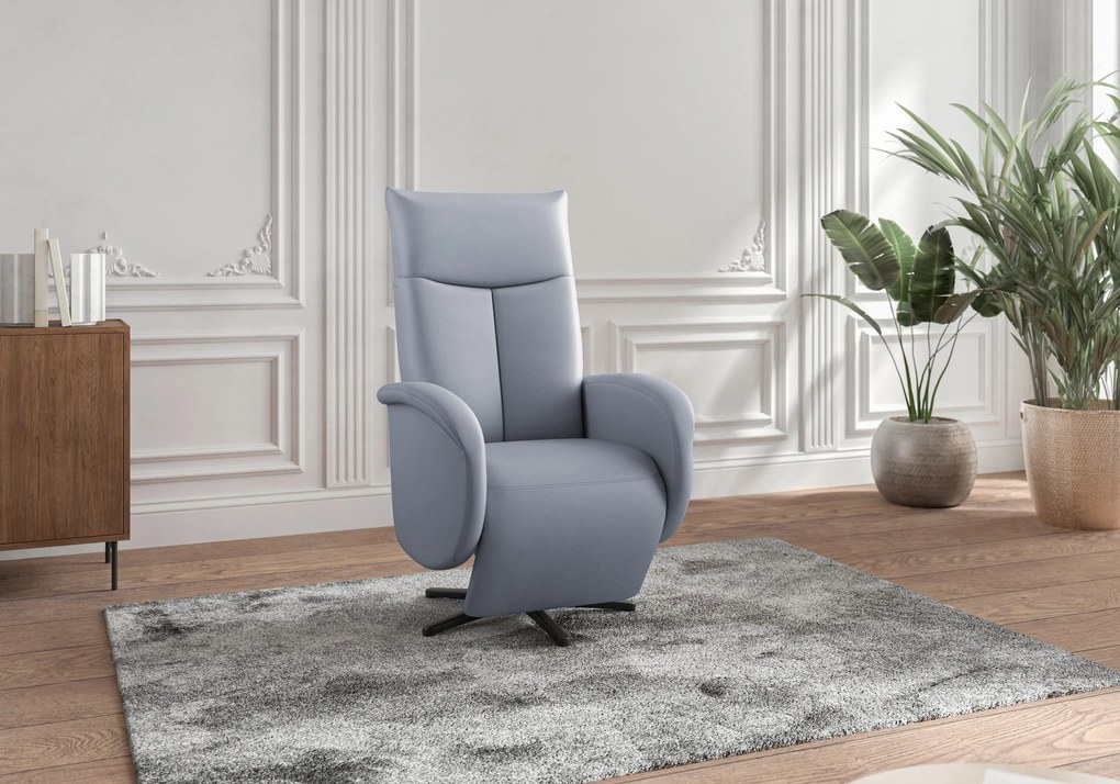 XXXLutz RELAXAČNÉ KRESLO, koža, sivomodrá Sit & More - Online Only obývacie izby - 00014401627Z