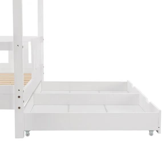 InternetovaZahrada Detská posteľ Marli 80 x 160 cm s úložným priestorom - biela