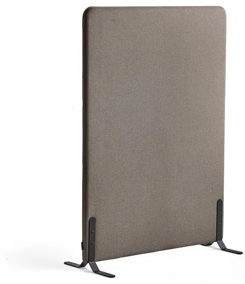 Paraván ZONE, 1360x1000x46 mm, látka Hush, čierne nožičky, svetlohnedá