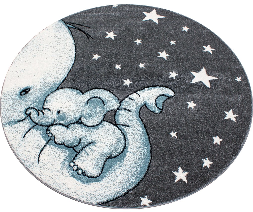 Kusový koberec Kids 560 blue kruh, 160x160 (priemer) kruh, modrá, detská izba, Ayyildiz