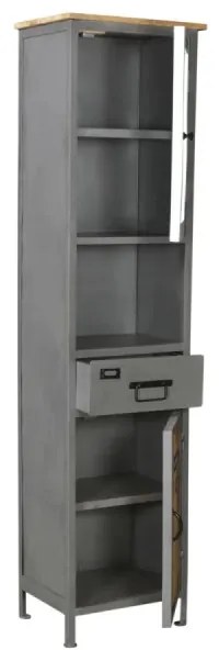 furniture-nabytek.cz - Masívna kúpeľňová skrinka Pinetown z mangového dreva a kovu, lakovaná, viacfarebná – 45×35×185 cm