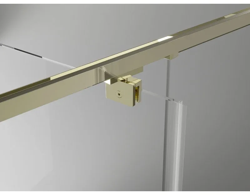 Mexen Exo, výklopné sprchové dvere 90 cm, číre sklo, zlatá, 819-090-000-50-00