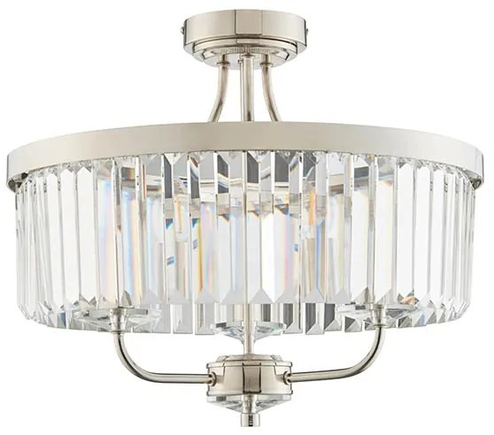 Endon 90264 - Prisadený luster CHESTERFIELD, 3xE14/6W/230V, priemer 45 cm, lesklý chróm