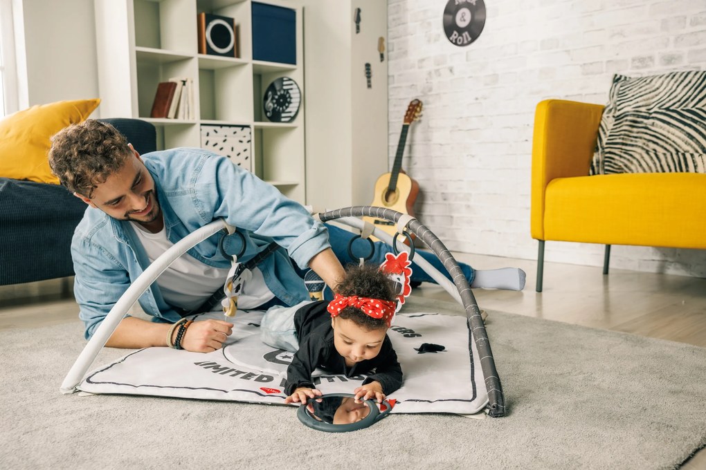 Hracia deka s hrazdou štvorcová Gymini Tiny Rockers
